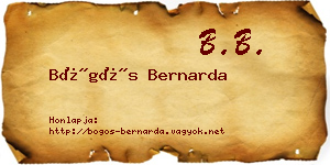 Bögös Bernarda névjegykártya